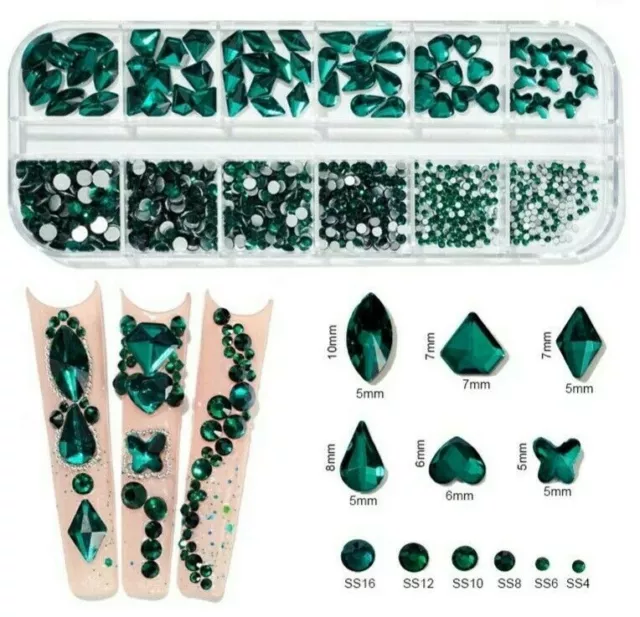 rhinestones for acrylic nails, crystals for nails, cristales para unas