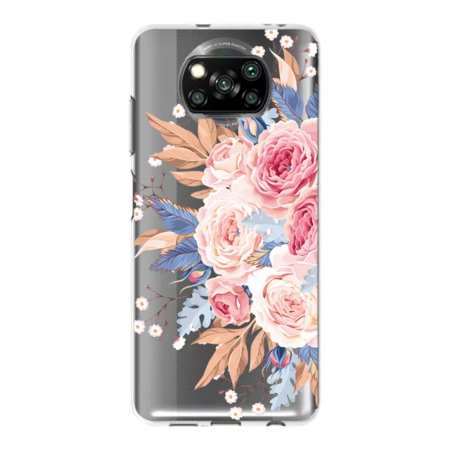 Flower Pattern Back Case Phone Case Cover for Xiaomi Poco X3 Note 10 Lite 10T 11 3