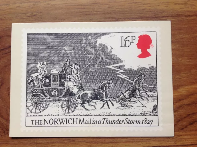 Picture Postcard: PHQ 78(c) 7/84 The Norwich Mail in a Thunder Storm 1827 16p