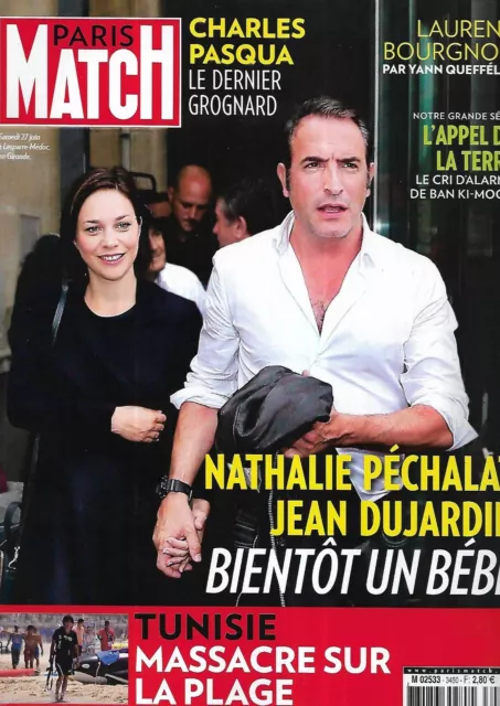 PARIS MATCH n°3450 02/07/2015  Dujardin/ Hallyday/ Pasqua/ Dicaprio/ Appel Terre