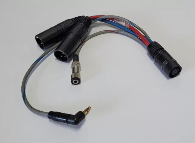 PSC Red Epic XLR to Right Angle 1/8 Stereo Mini Jack Audio Input Cable (2')