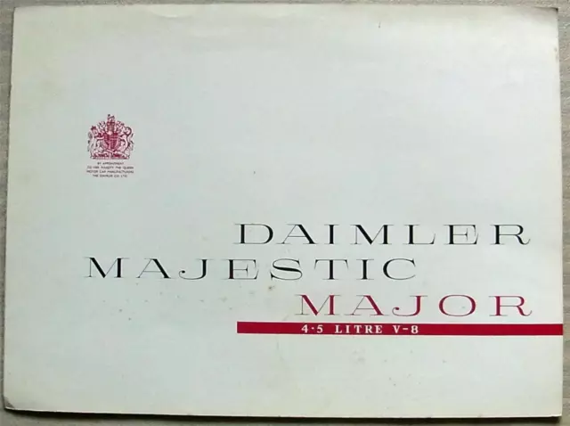 DAIMLER MAJESTIC MAJOR 4.5 LITRE V8 Car Sales Brochure c1960 #585/60