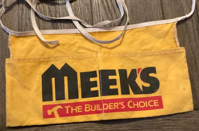 Meeks Lumber Hardware Apron Yellow Canvas Nail Work