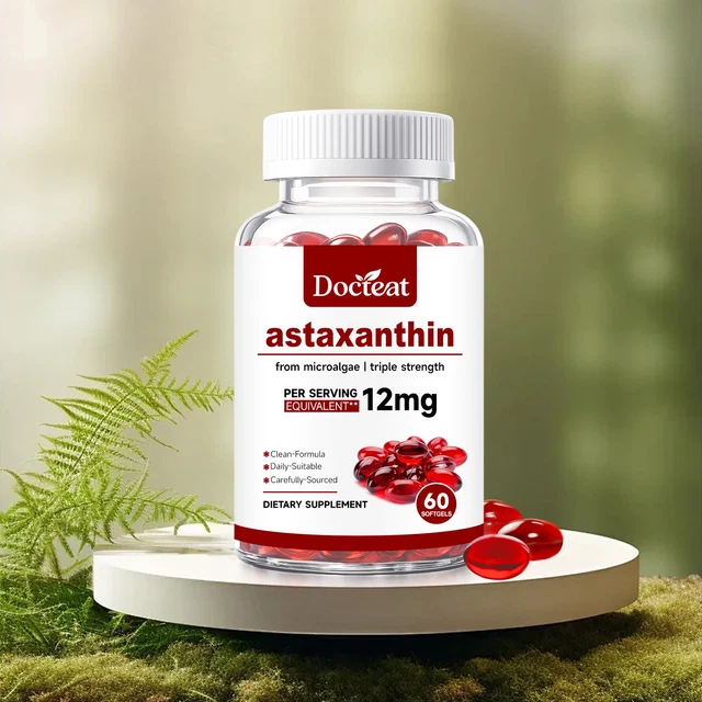 Heart Healling ASTAXANTHIN 12MG PROMOTE Eye Skin Joint Heart Health Antioxidant 60 ...