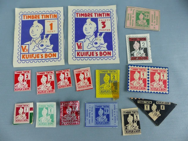 Tintin - Ensemble de 5 sachets Publicitaires + 1 Planches