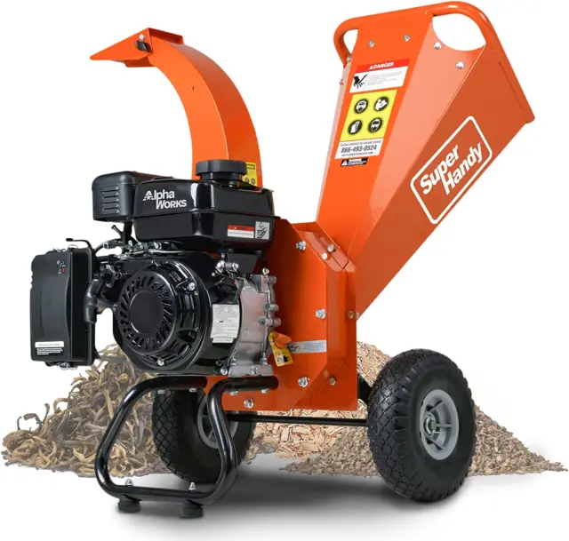 Mini Wood Chipper Shredder Mulcher Heavy Duty 7HP Compact Design 3" Inch Max Cut