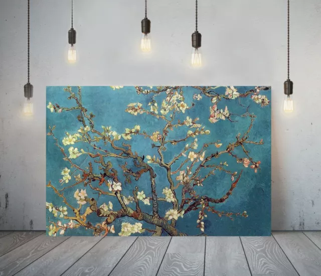 Van Gogh Almond Blossoms-Framed Canvas Painting Wall Art Picture Paper Print