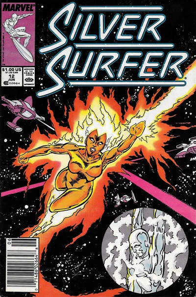 SILVER SURFER (Vol. 3) #12 F,  Newsstand, Marvel Comics, 1988 Stock Image