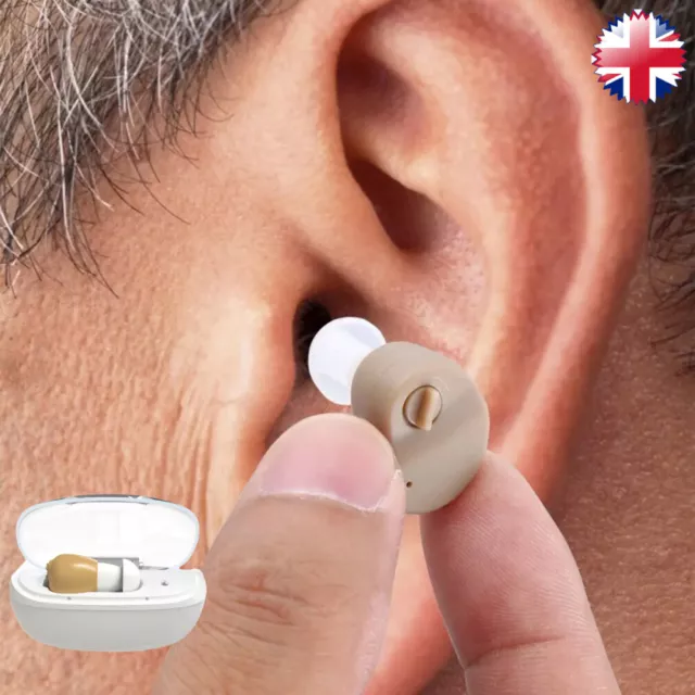 Digital Rechargeable Hearing Aids In Ear Mini Sound Voice Amplifier Enhancer UK