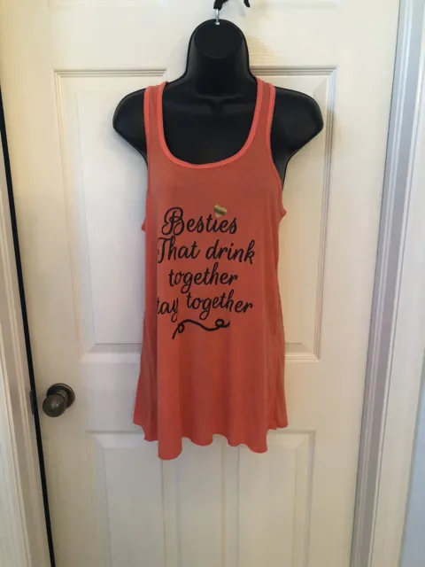 Neuf Avec Étiquettes Besties That Drink Together Stay Together Réservoir - Taille Xl 2