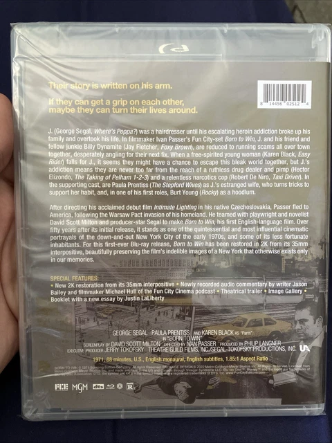 BORN TO WIN (Blu-ray, 1971) George Segal, Karen Black, Robert De Niro