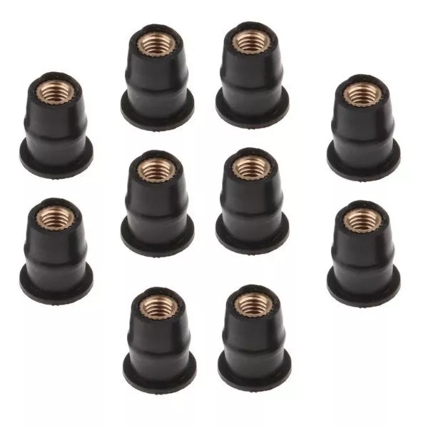 Rubber Well Nuts M5 Screen Nuts 10pc for Triumph Daytona T595 955 1997-1998