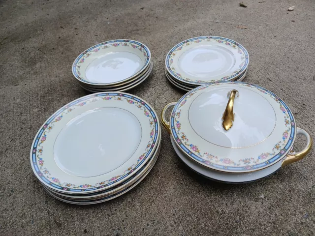 Set of 13 Pcs. Vintage Bohemia Cecil China Made For MACY'S Czecho-Slowakia