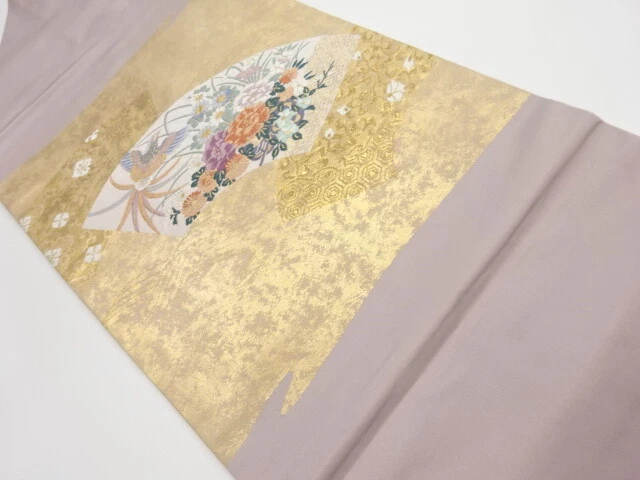 6228139: Japanese Kimono / Vintage Nagoya Obi / Woven Phoenix & Peony