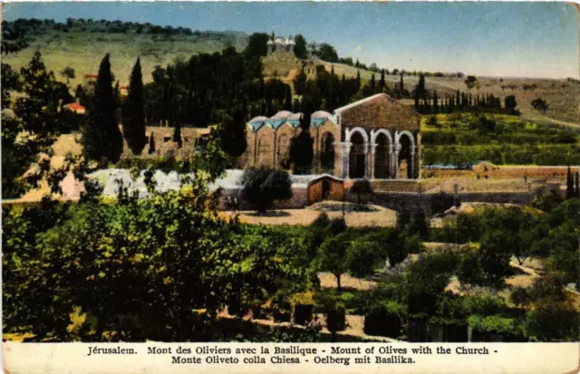 CPA AK JERUSALEM Mont des Oliviers avec la Basilique ISRAEL (752262)