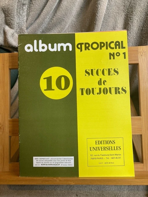 Album Tropical n°1 recueil accordéon partition éditions Universelles