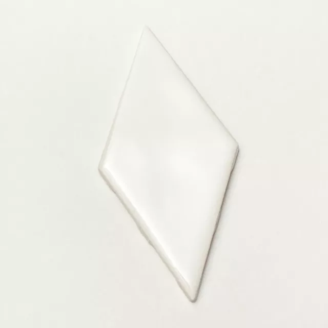 MARAZZI LuxeCraft Diamond Rhombus White Glazed Glossy Ceramic Wall Tile 3" x 6"