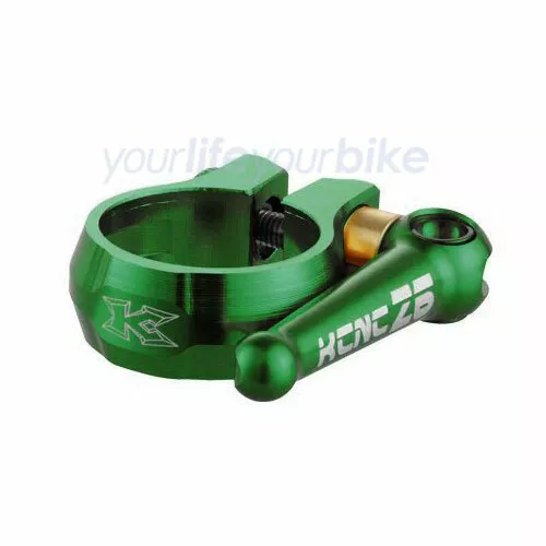 KCNC SC12 SATTELKLEMME 31,8mm 27g SCHNELLSPANNER KLEMMRING FAHRRAD FREERIDE GRÜN