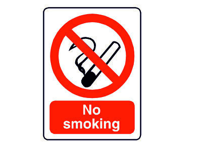 Vintage No Smoking Warning Sign metallo Paque poster 