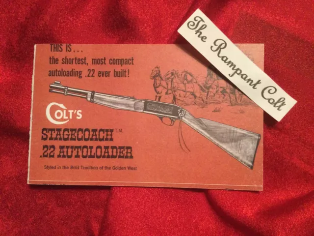 Colt Stagecoach .22 Autoloader Form A 4249 New Condition #7