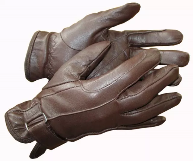 Ladies Black or Brown Tan Leather Gloves Horse Riding Small Medium Large XS