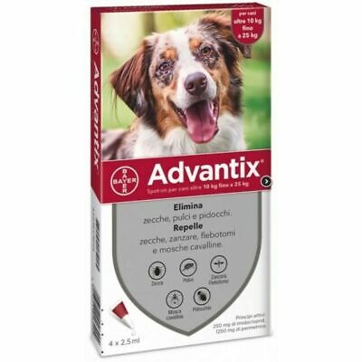 Advantix Bayer 6 pipette per cani da 10 a 25 kg - Antiparassitario || 10-25 kg