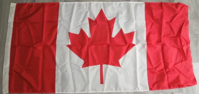 Large ORIGINAL 1960's CANADA National Flag Maple Leaf 3x6 Rungee Flag Collection