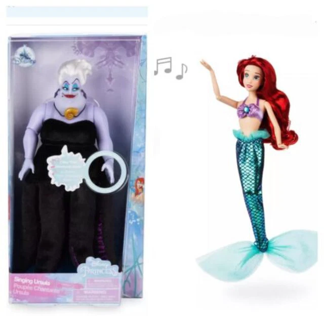 RARE Disney store Princess little Mermaid Areil & Ursula Singing Doll play set