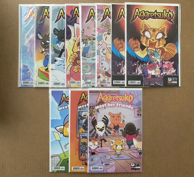 Aggretsuko #1-6 + Variant Meet Her Friends 1-3 (lot of 11) Oni Press Comics 2020