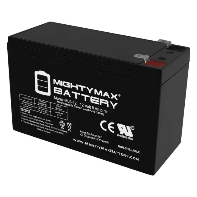 Mighty Max 12V 9Ah SLA Replacement Battery for PowerStar G1000U