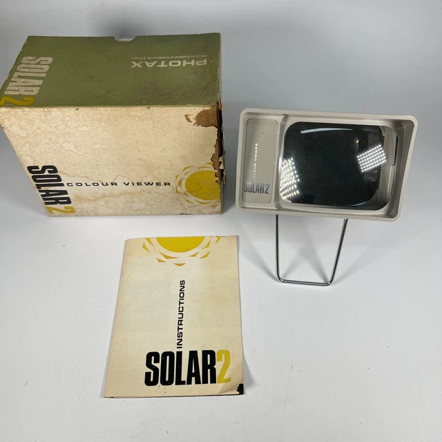 VINTAGE PHOTAX SOLAR 2 Colour Slide Viewer Boxed £7.50 PicClick UK