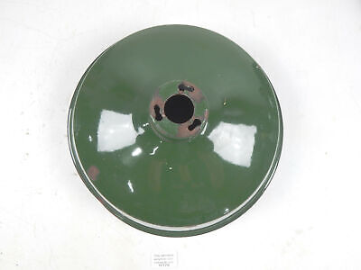 Vintage Metal Shop Light Shades Green Porcelain Enamel D=14" Garage Industrial B 2