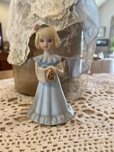 ENESCO Growing Up Birthday Girls Age 6 Hallmark Porcelain Girl Figurine Vintage