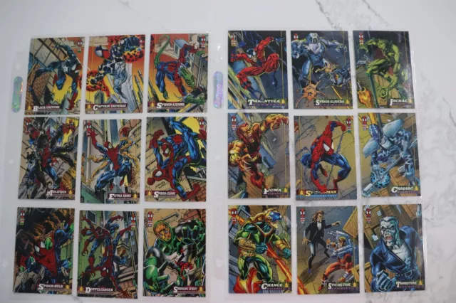 1994 Fleer Spider-Man Complete Set Suspended Animation Hologram Gold Web Walmart 3