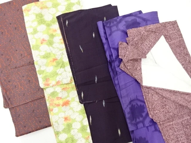 43662# Japanese Kimono / Antique Kimono / Set Of 5