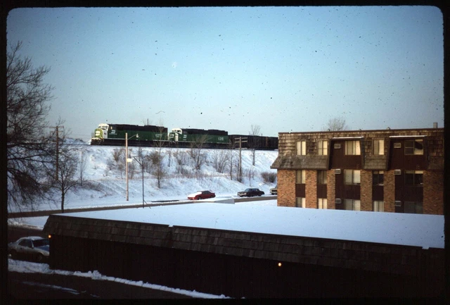 Original Railroad Slide - BN Burlington Northern 9277+ St Paul MN 3-22-1992
