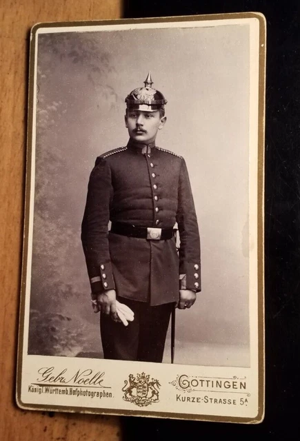 Soldat Uniform Helm Pickelhaube - Regiment IR 82 CDV Gebr. Noelle Göttingen