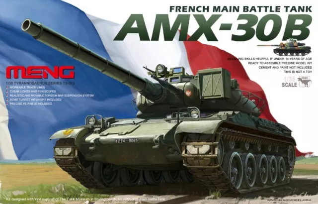 Meng-Model TS-003 - 1:3 5 de France AMX-30B Principal Combat Réservoir - Neuf