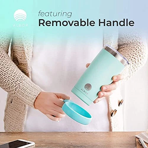 Insulated Tumbler with Lid and Straw - 20 oz Insulated Coffee Mug 8