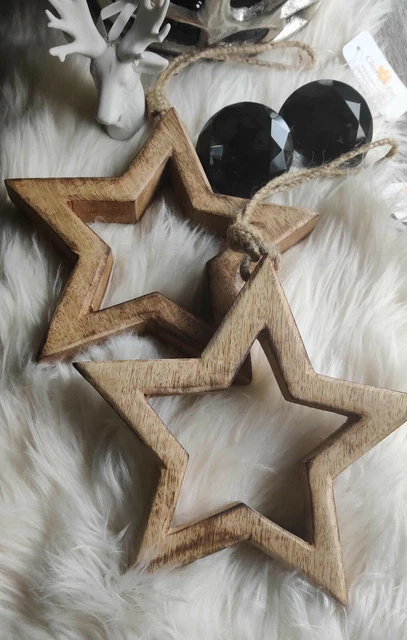 Holz Stern * massiv * Deko * 1,5 cm dick * verschiedene Gr. Weihnachtsstern