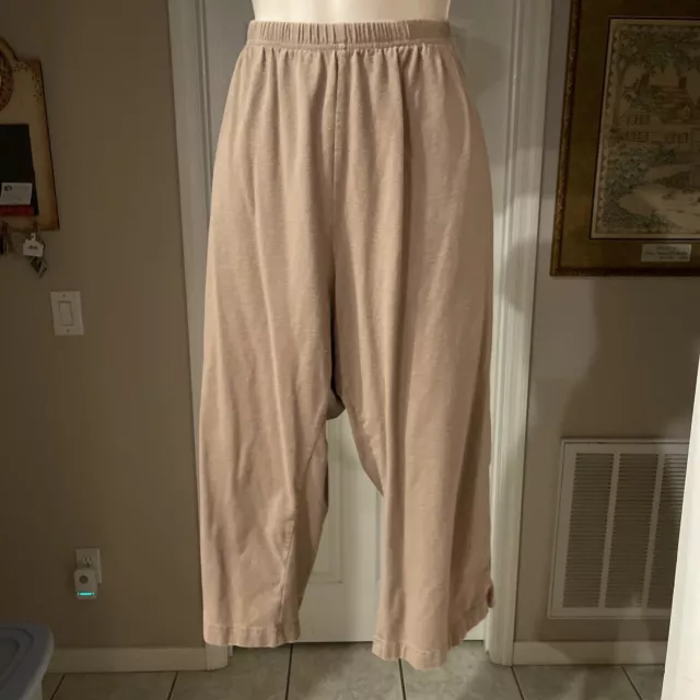 BASIC EDITIONS VINTAGE Pants Womens SIZE L Khaki Pull-On Paperbag Straight  NWT $13.21 - PicClick