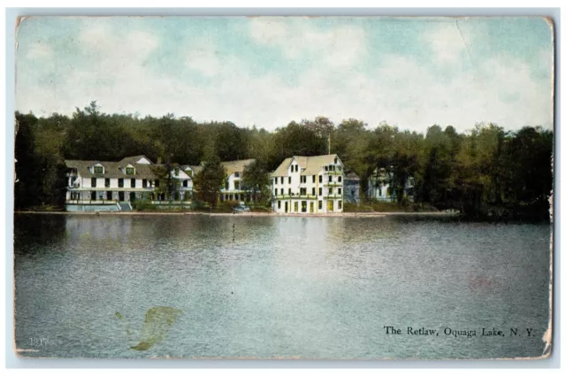 c1910 The Retlaw White House Oquaga Lake New York NY Antique Vintage Postcard