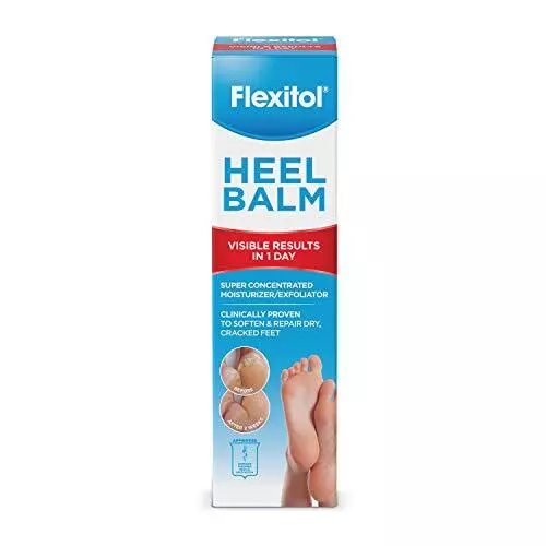 Bálsamo para talón Flexitol, rica crema hidratante y exfoliante para pies, tubo de 4 oz