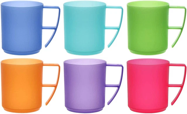idea-station NEO Kunststoff-Tassen 6 Stück, 350 ml, bunt, Kaffeebecher,