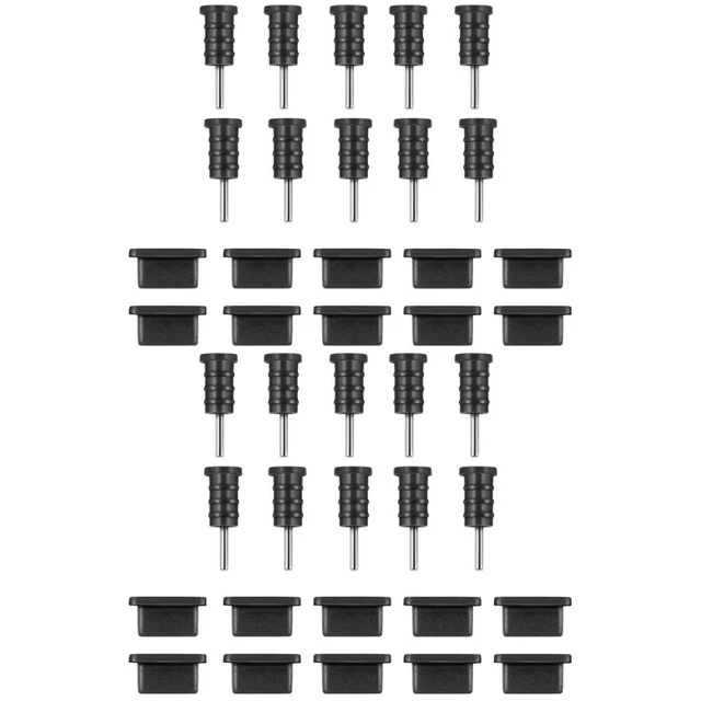 20 Pairs Usb Plug Micro Usb Plug Anti Plug Usb Silicone Plug Headphone Jack Plug