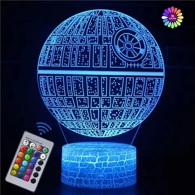 3D Accendino Night Light Lamp 7 Cambiamento di Colore LED USB Touch
