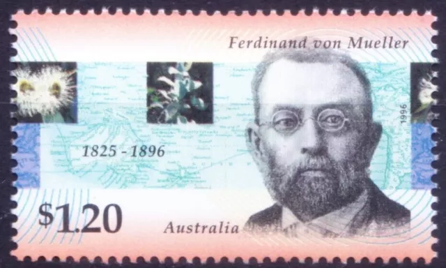 Ferdinand Von Mueller physician, botanist, Science, Australia 1996 Mint no gum [