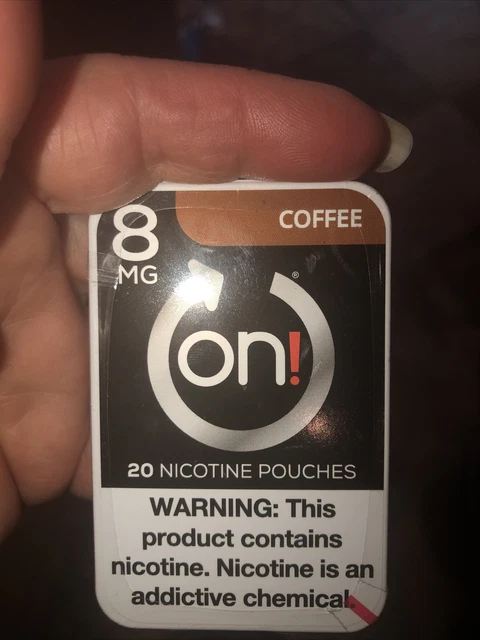 ¡ENCENDIDO! Paquete sellado de 8 mg de sabor a café 20 bolsas