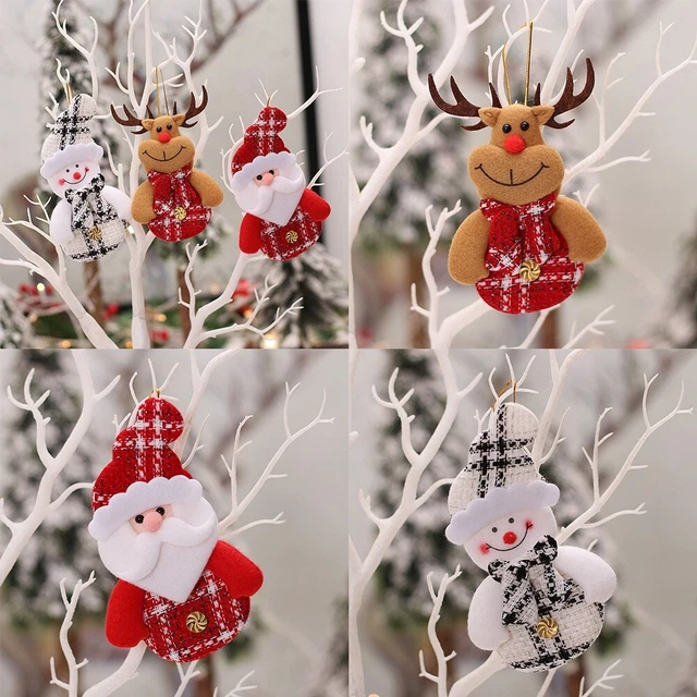 Christmas Ornament Gift Santa Claus Snowman Xmas-Tree Pendant Doll Hang Decor