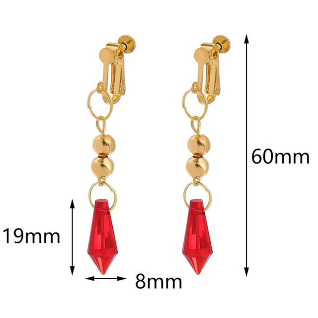 1Pair Genshin Impact Tartaglia Earring Anime Jewelry Cosplay Childe Earring Gift